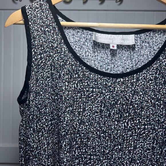 Dorothy Schoelen Vtg Blouse Whimsigoth Green Camo Speckled Sleeveless Tank Top - Picture 6 of 9